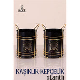 Takaz Global Stantlı Kaşıklık Organizer Gold Design 2 li SET